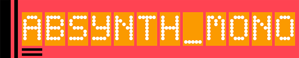 Feature image of a poster displaying the Absynth Mono font in gray, black, and white