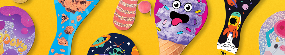 A featured image of paddle ball toy designs on a yellow background