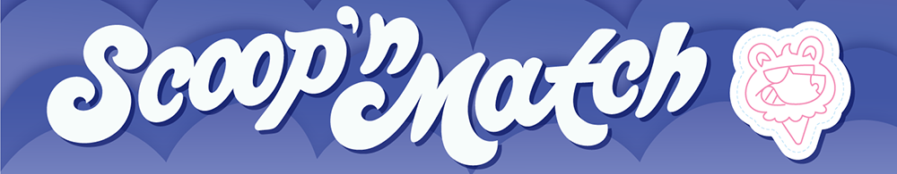 Scoop 'n Match game box and pieces