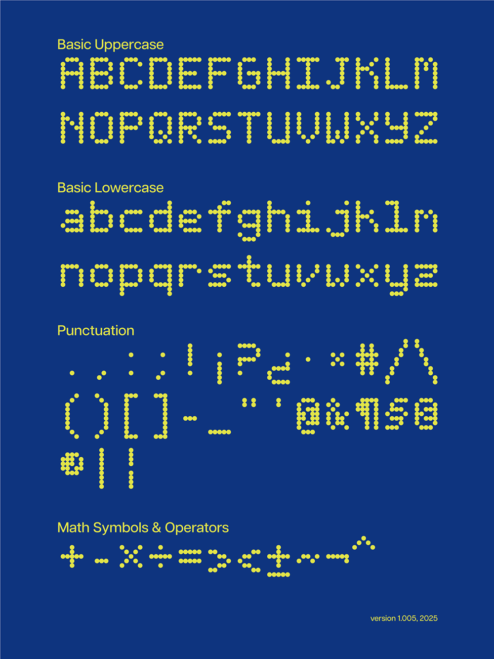 Character display of the absynth mono font