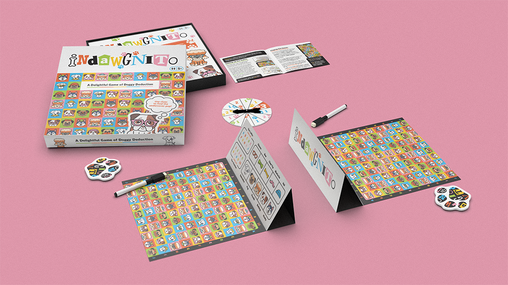 Scene displaying Indawgnito box and contents